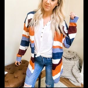 Colorblock oversized sweater/cardigan size S